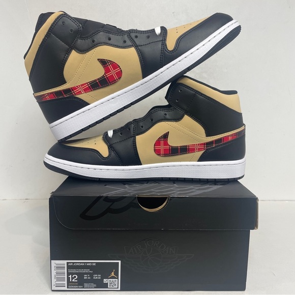 Nike Air Jordan 1 Retro Mid “Tartan Swoosh” 2022 - Picture 3 of 4